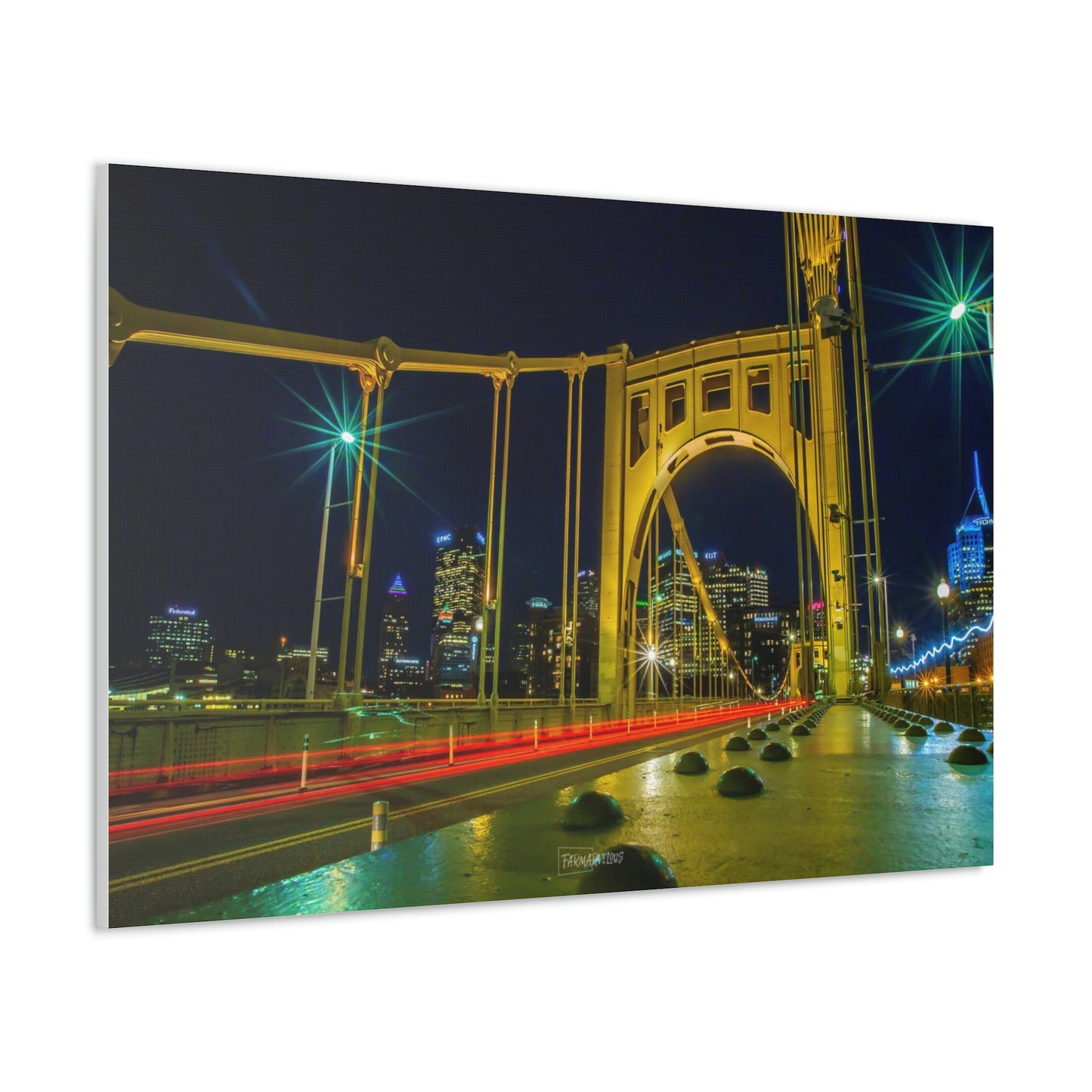 Pittsburgh - Clemente Bridge Long Exposure Classic Canvas