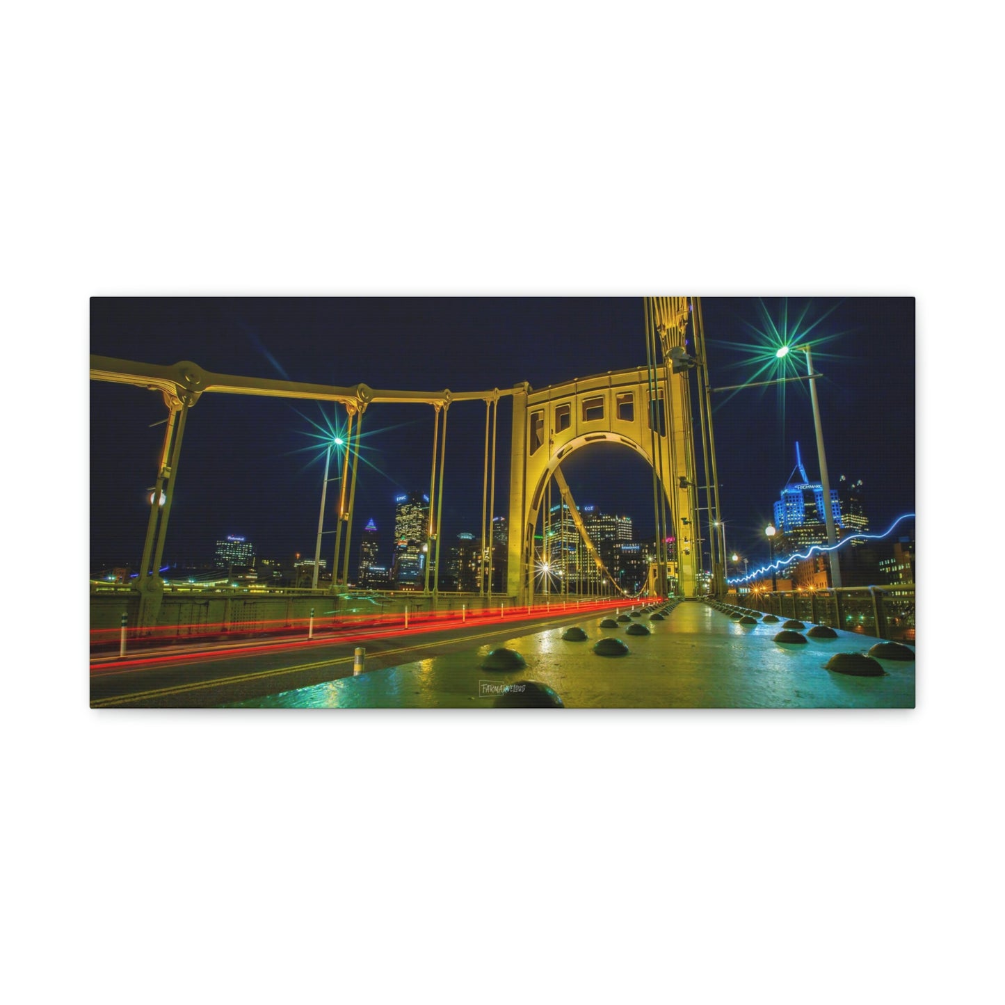 Pittsburgh - Clemente Bridge Long Exposure Classic Canvas