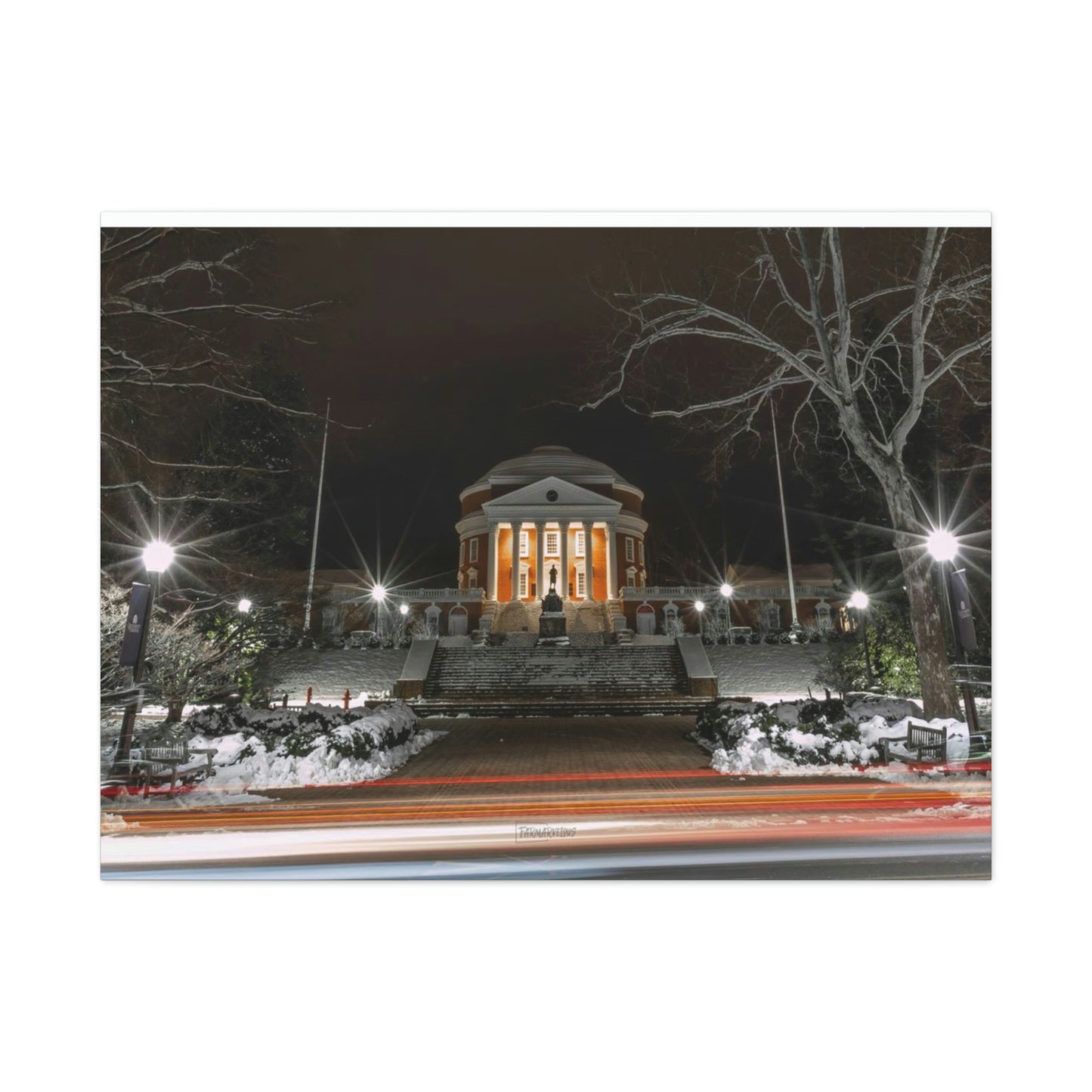 UVA Rotunda in the Snow - Matte Canvas