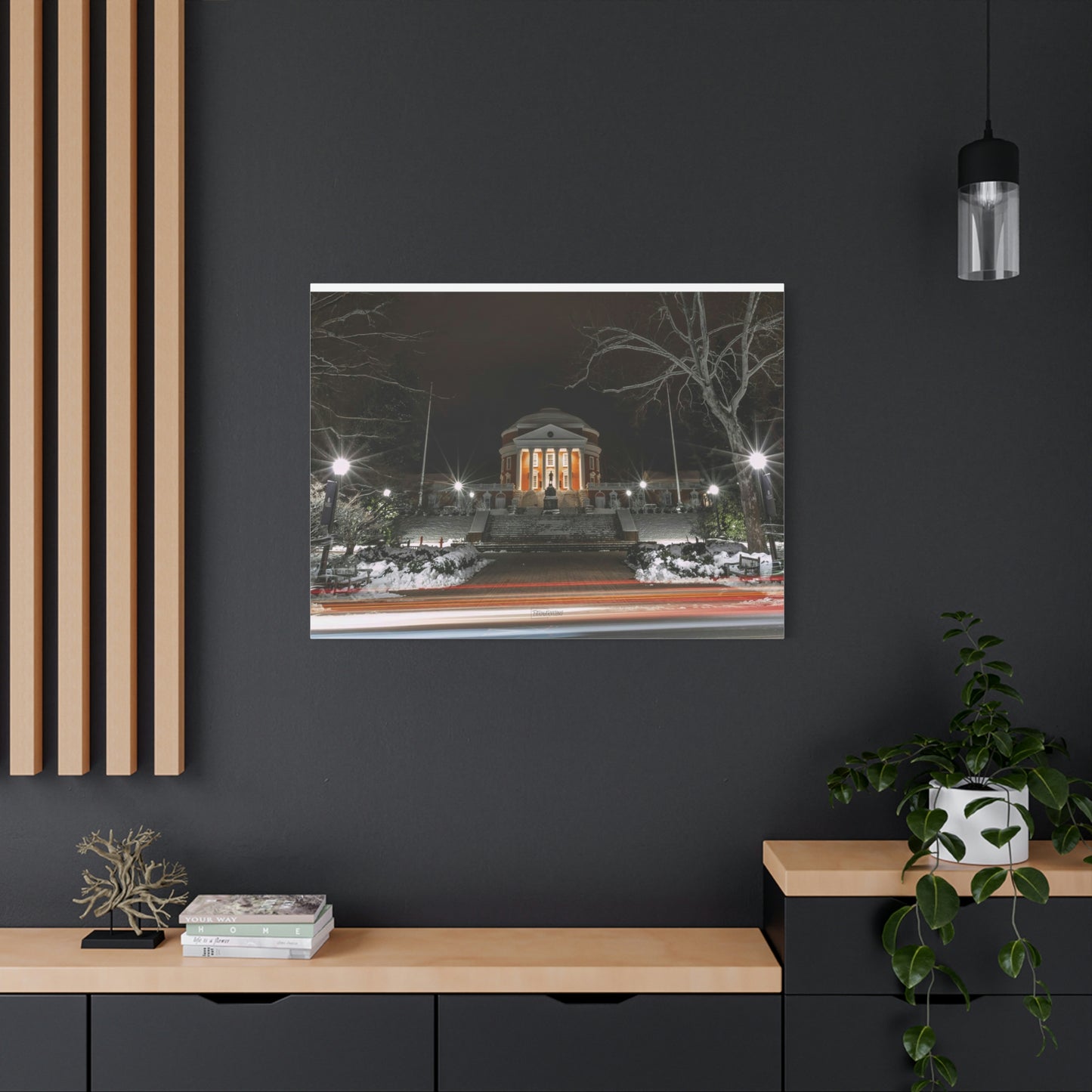 UVA Rotunda in the Snow - Matte Canvas