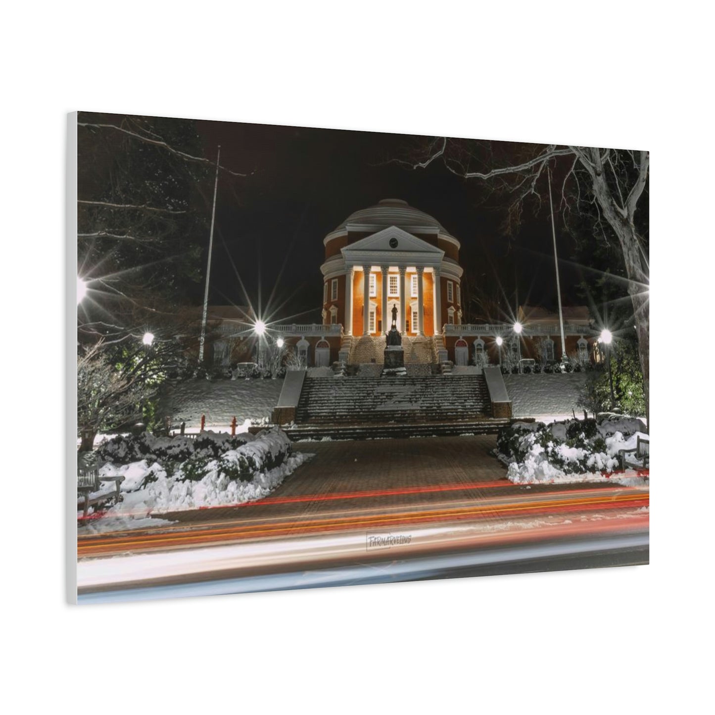 UVA Rotunda in the Snow - Matte Canvas