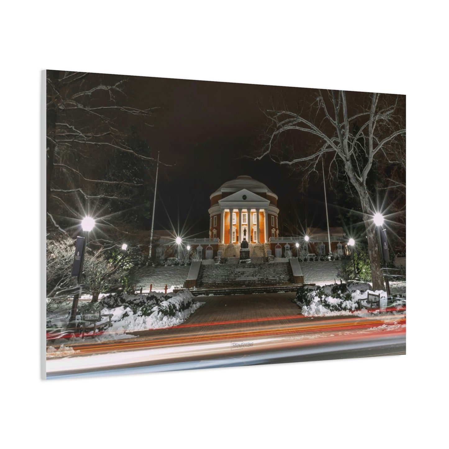 UVA Rotunda in the Snow - Matte Canvas