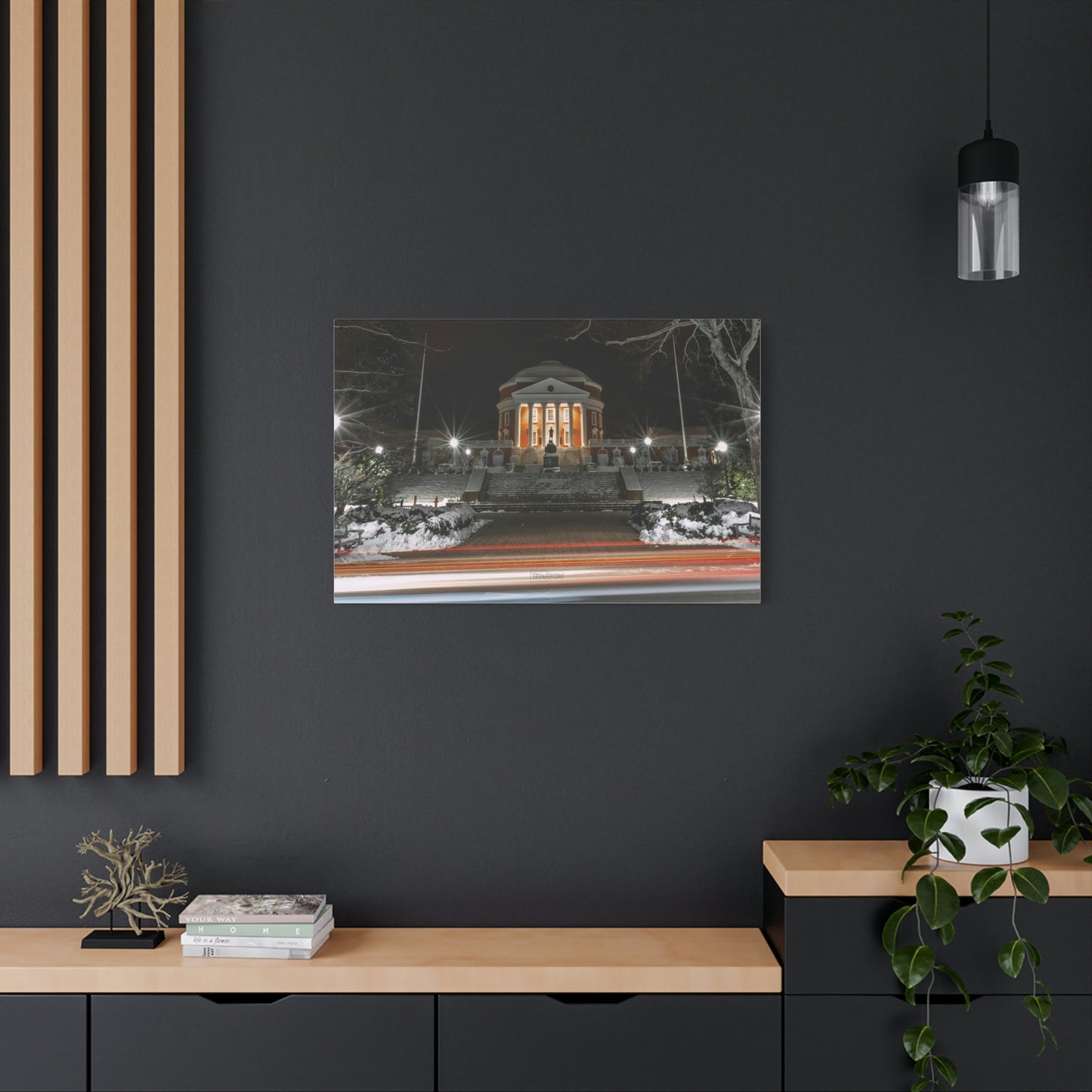UVA Rotunda in the Snow - Matte Canvas