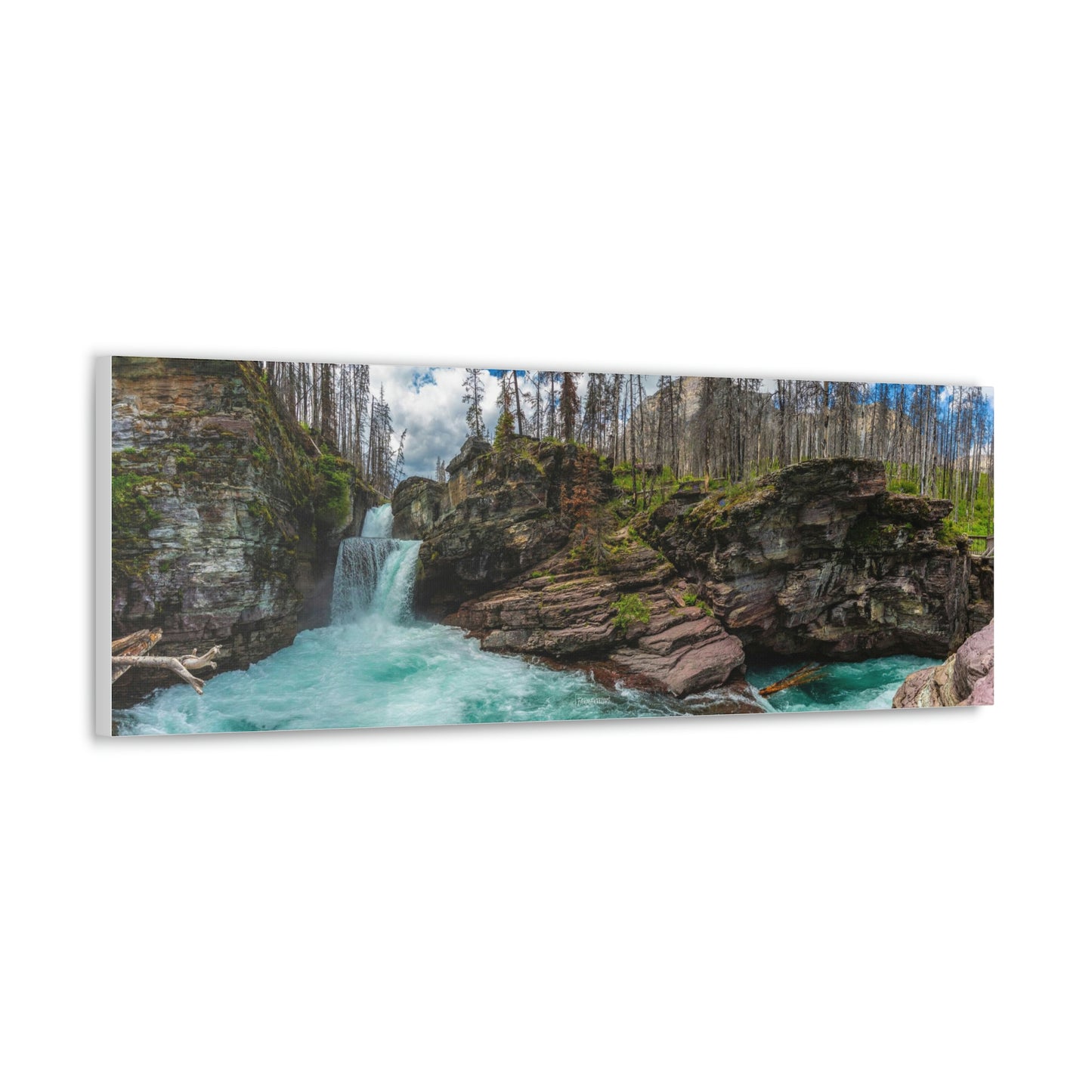 St. Mary's Falls Glacier National Park - Canvas