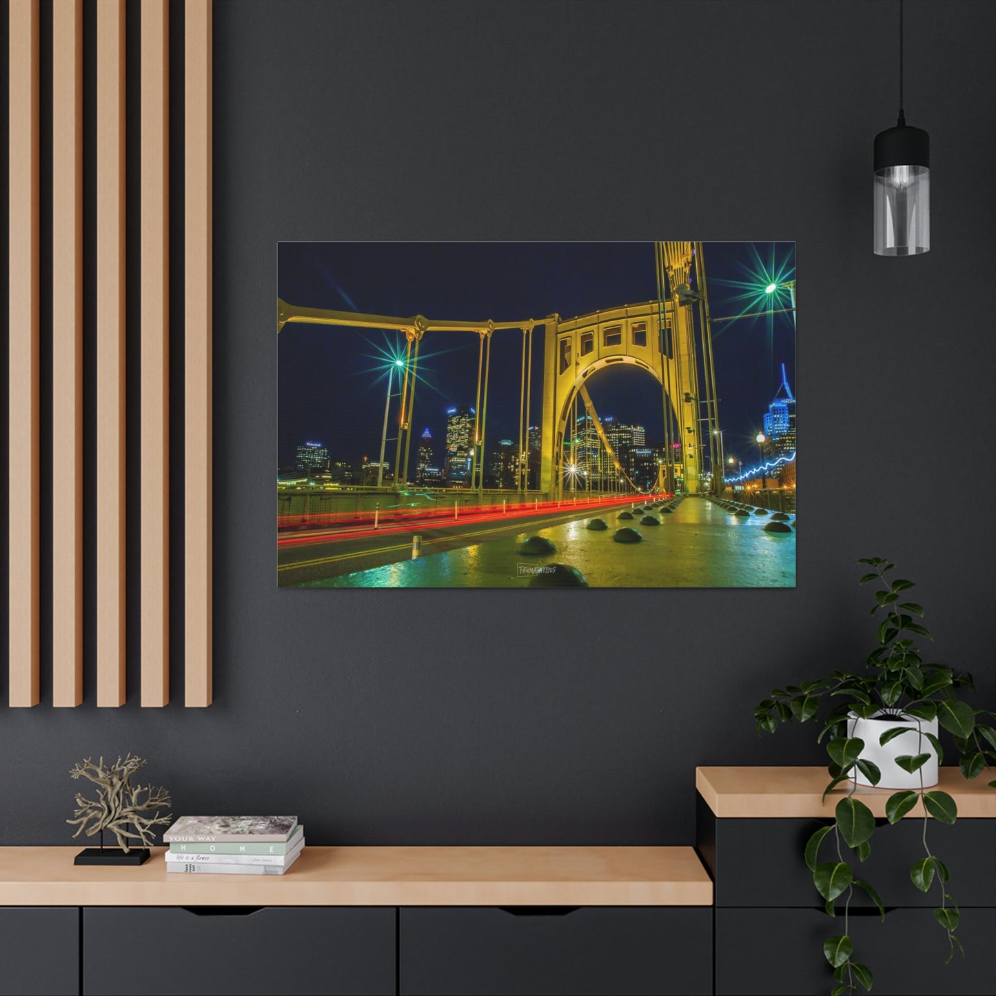Pittsburgh - Clemente Bridge Long Exposure Classic Canvas