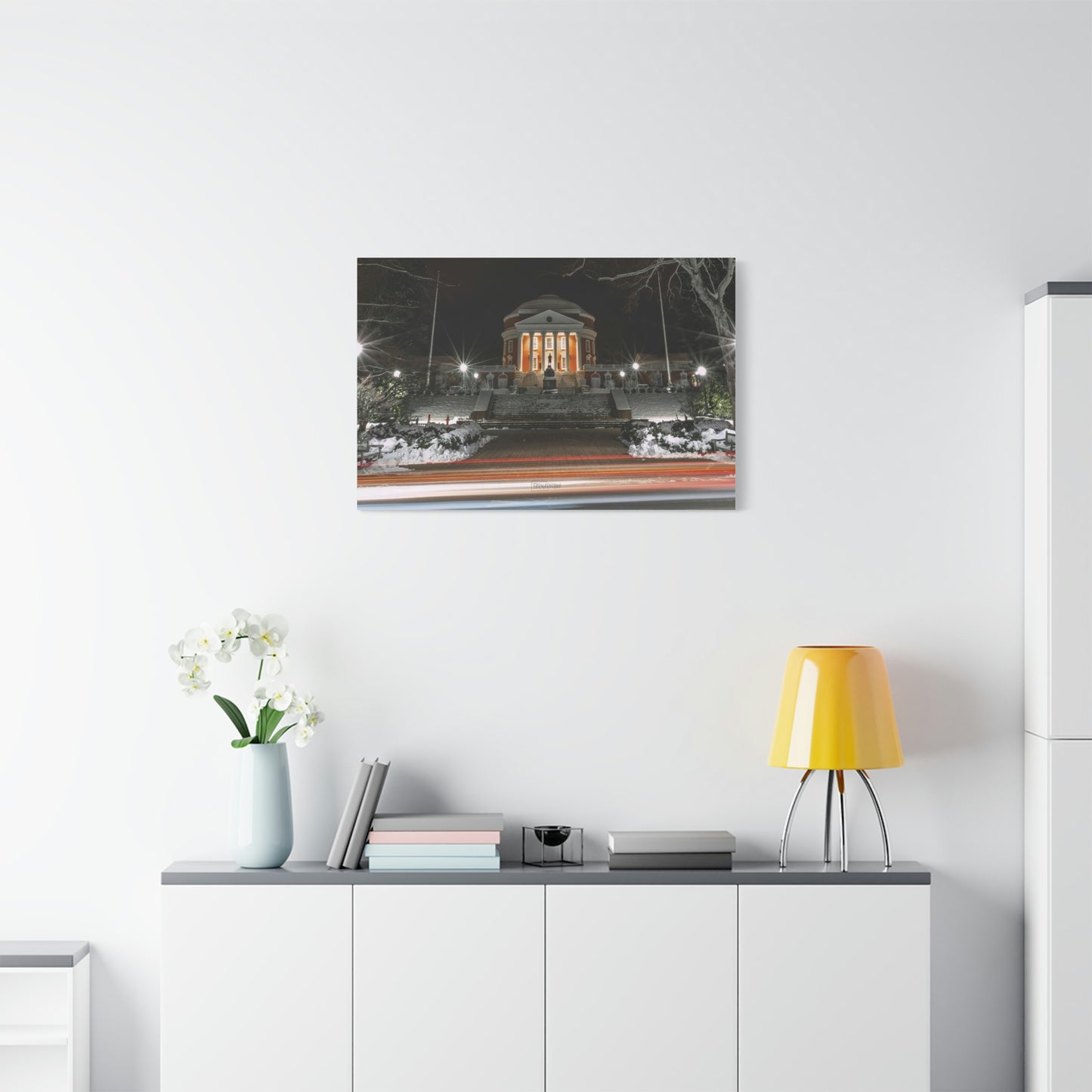 UVA Rotunda in the Snow - Matte Canvas