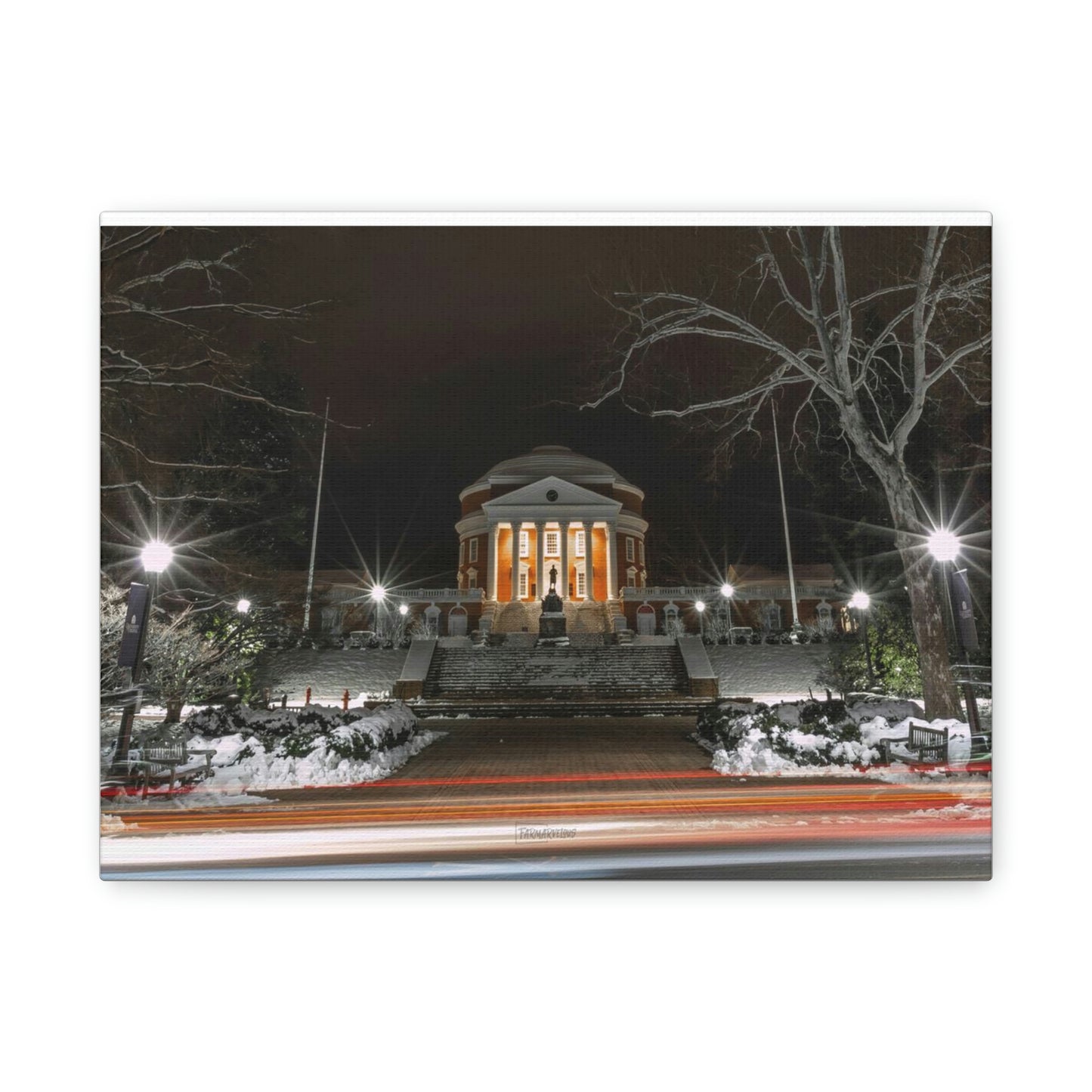 UVA Rotunda in the Snow - Matte Canvas