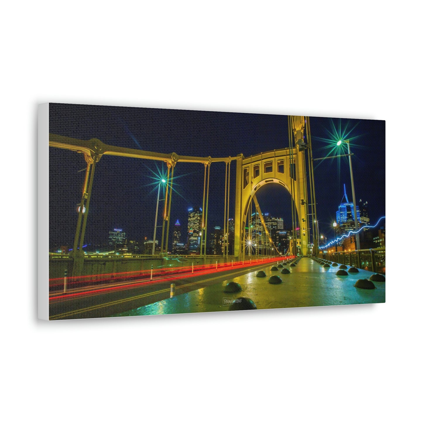 Pittsburgh - Clemente Bridge Long Exposure Classic Canvas