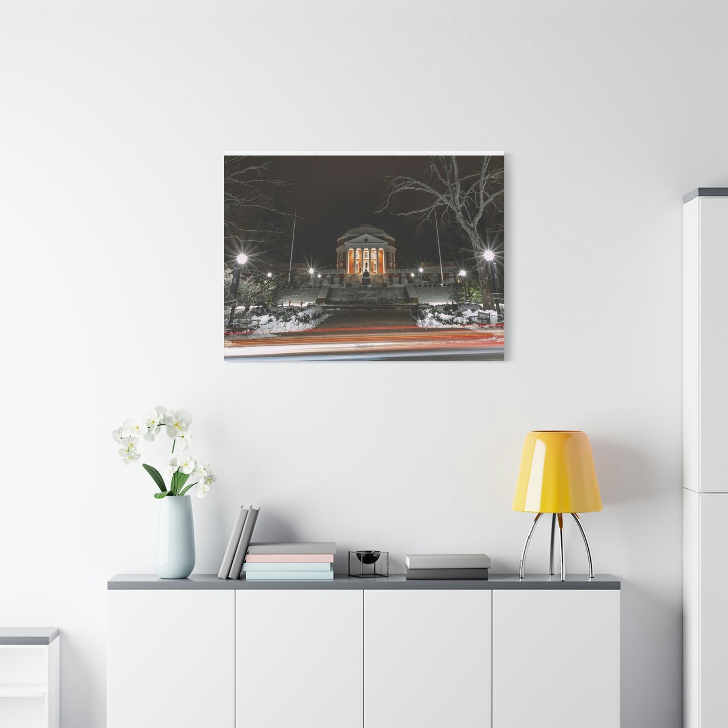 UVA Rotunda in the Snow - Matte Canvas