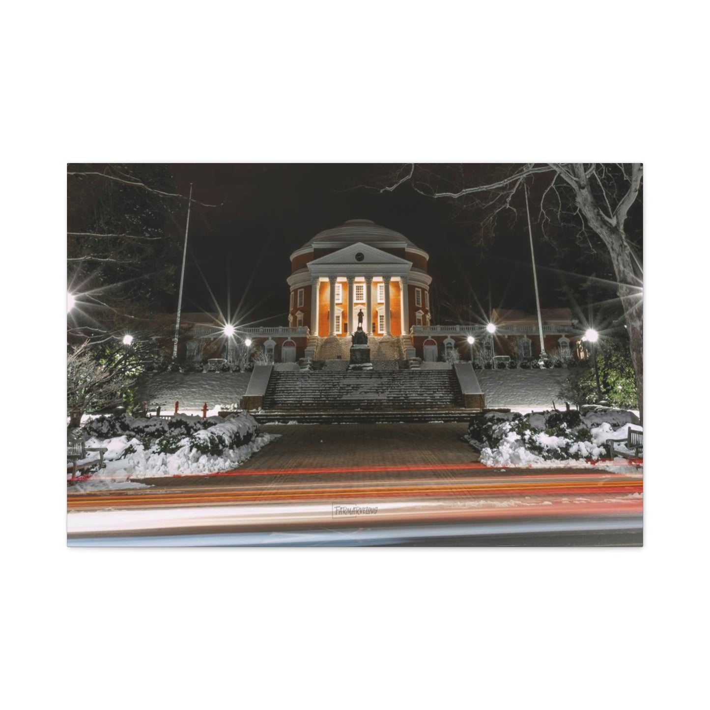 UVA Rotunda in the Snow - Matte Canvas