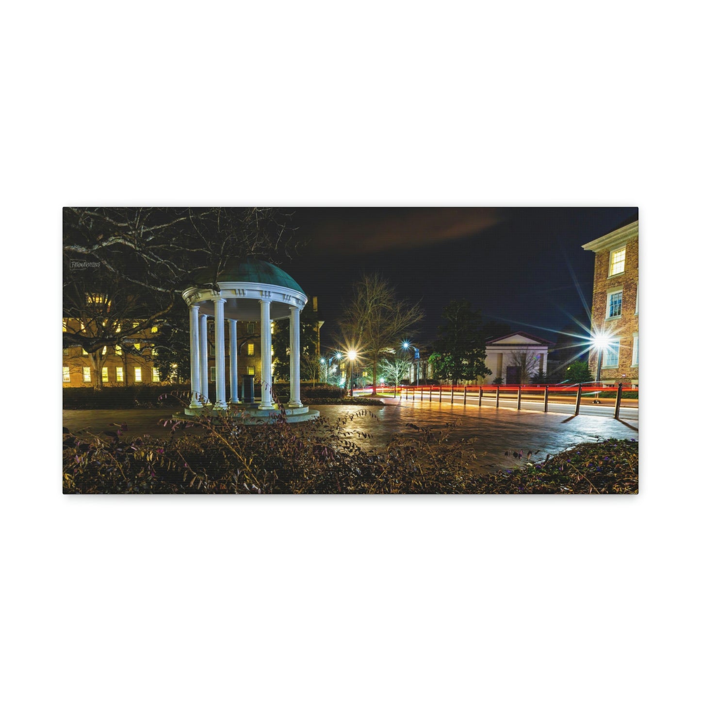 North Carolina - Old Well Nighttime Long Exposure Canvas