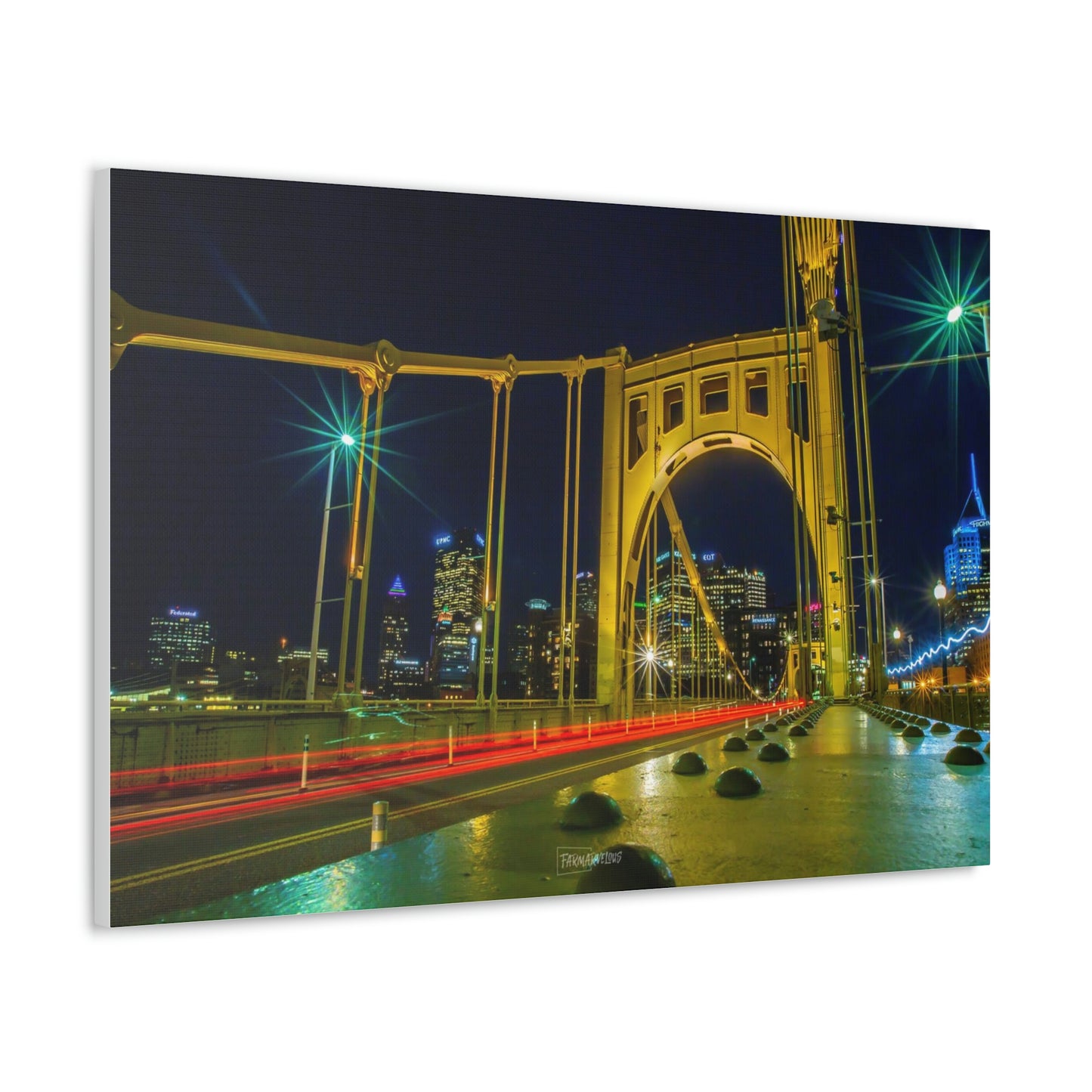 Pittsburgh - Clemente Bridge Long Exposure Classic Canvas