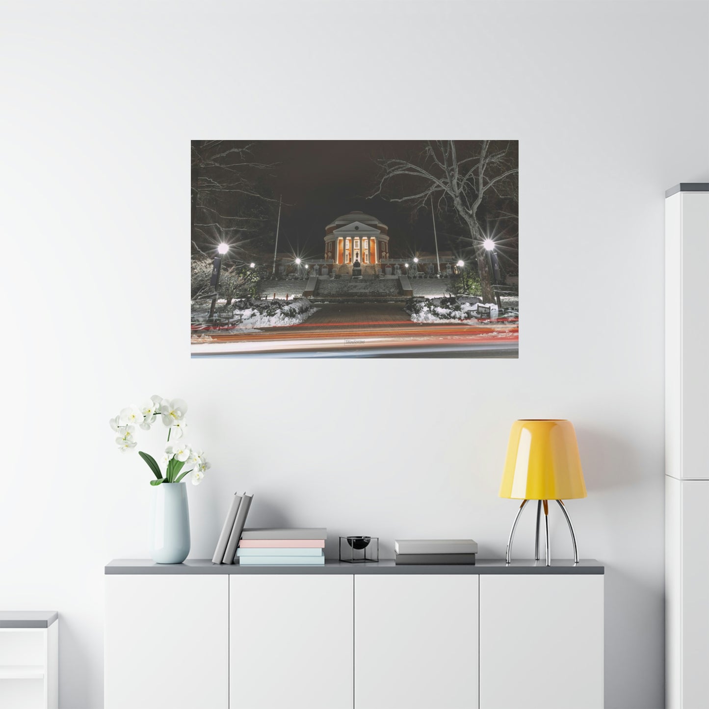 UVA Rotunda in the Snow - Matte Canvas