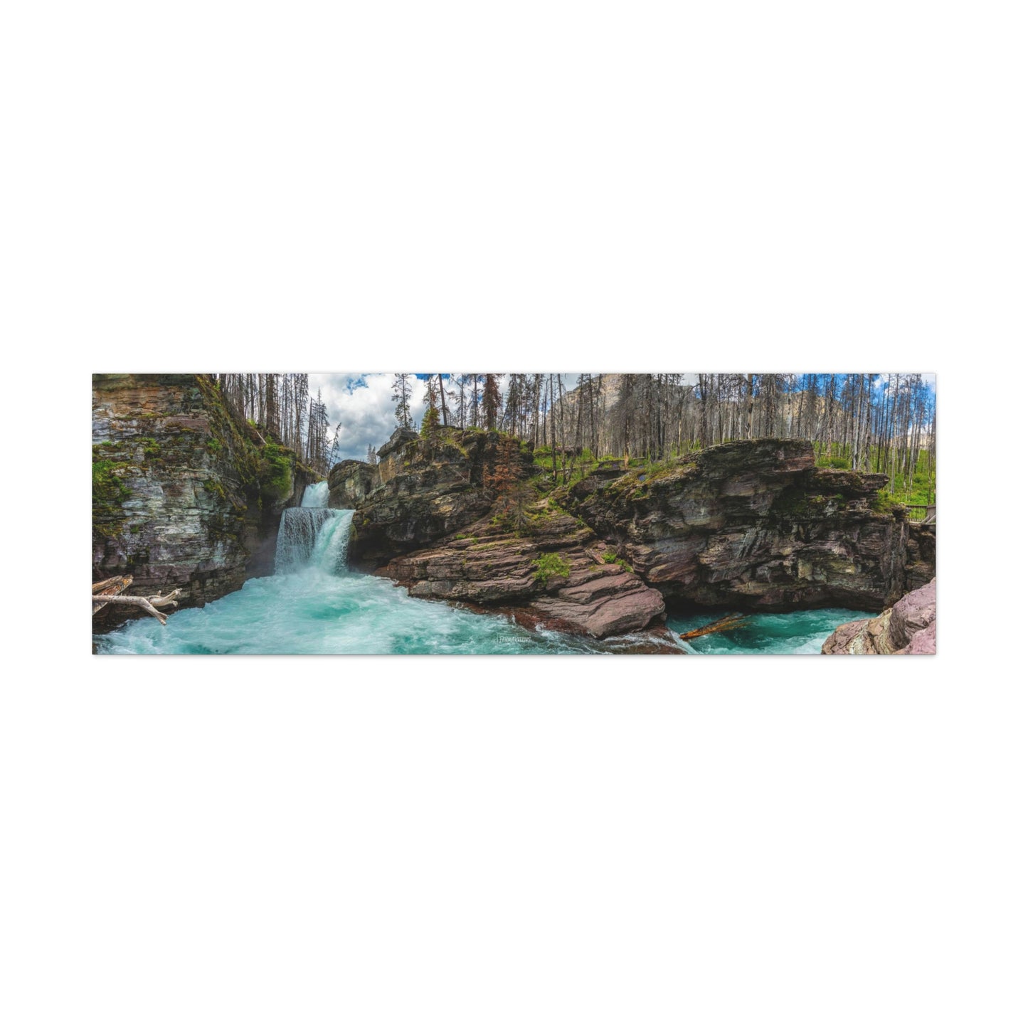 St. Mary's Falls Glacier National Park - Canvas