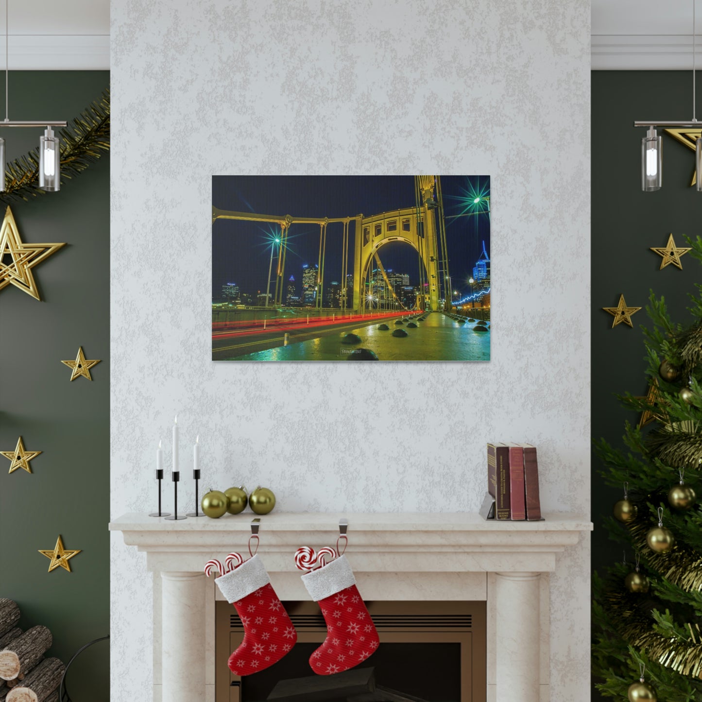 Pittsburgh - Clemente Bridge Long Exposure Classic Canvas