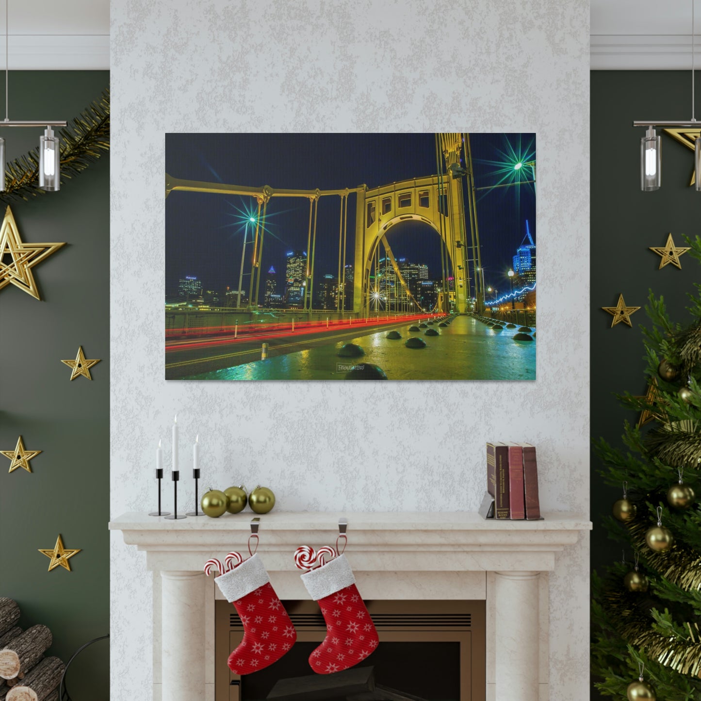Pittsburgh - Clemente Bridge Long Exposure Classic Canvas