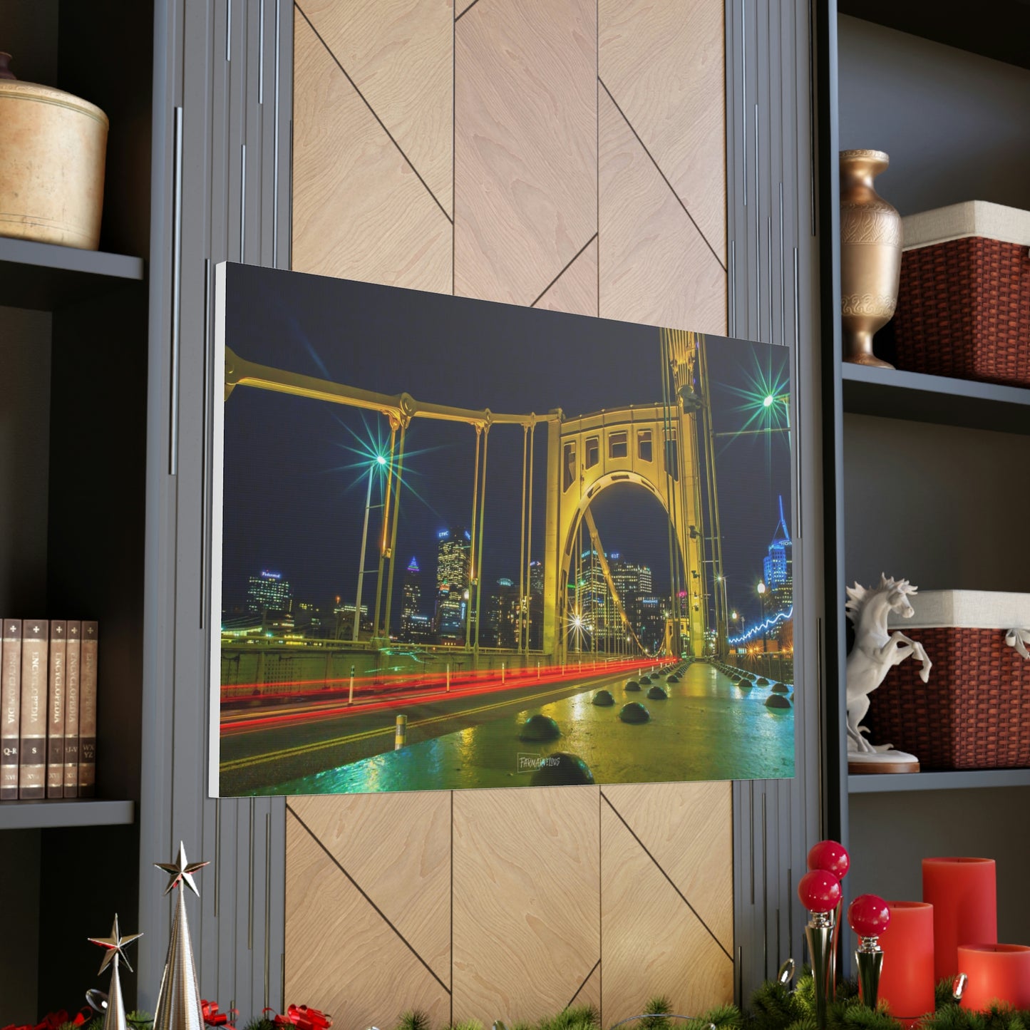 Pittsburgh - Clemente Bridge Long Exposure Classic Canvas