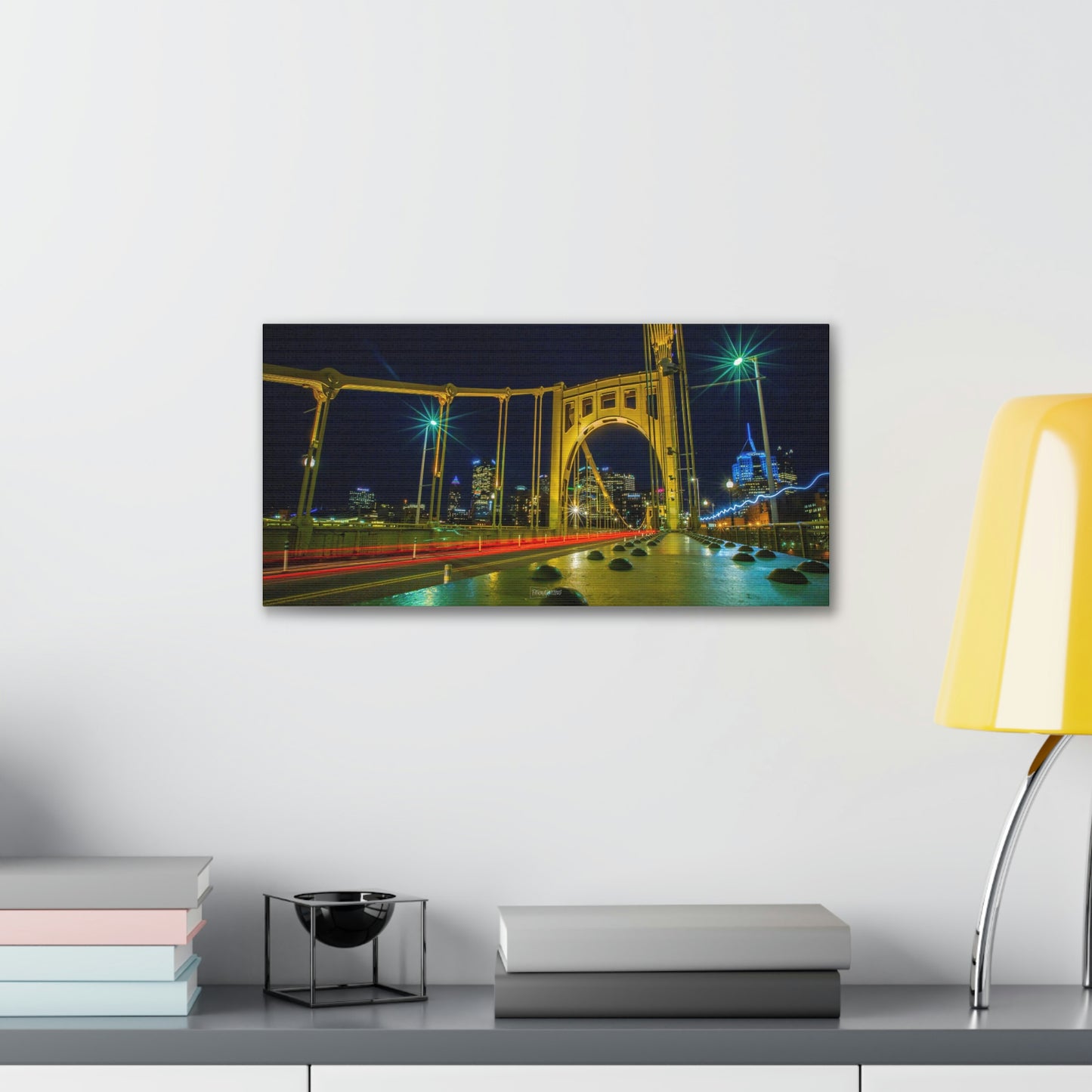 Pittsburgh - Clemente Bridge Long Exposure Classic Canvas