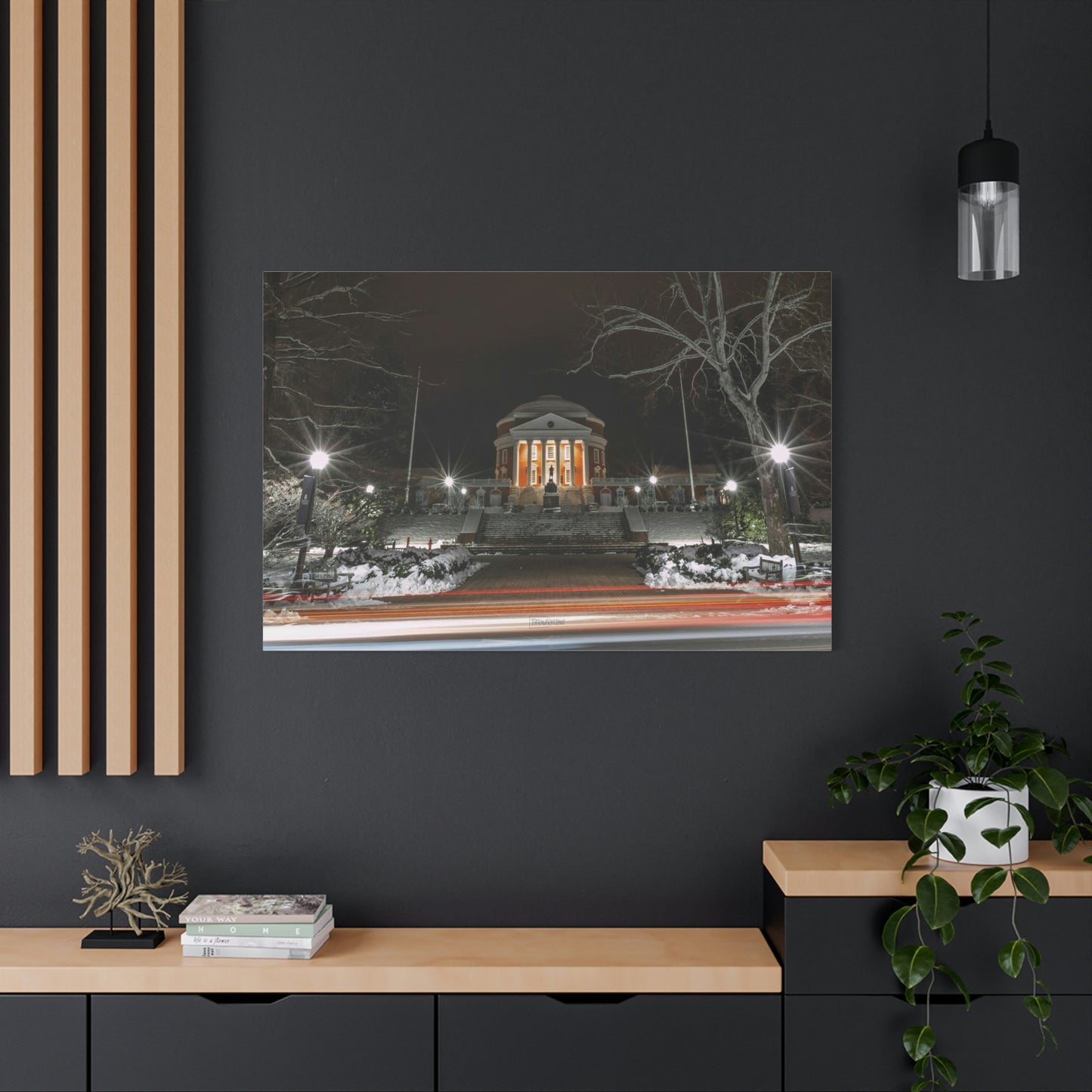 UVA Rotunda in the Snow - Matte Canvas