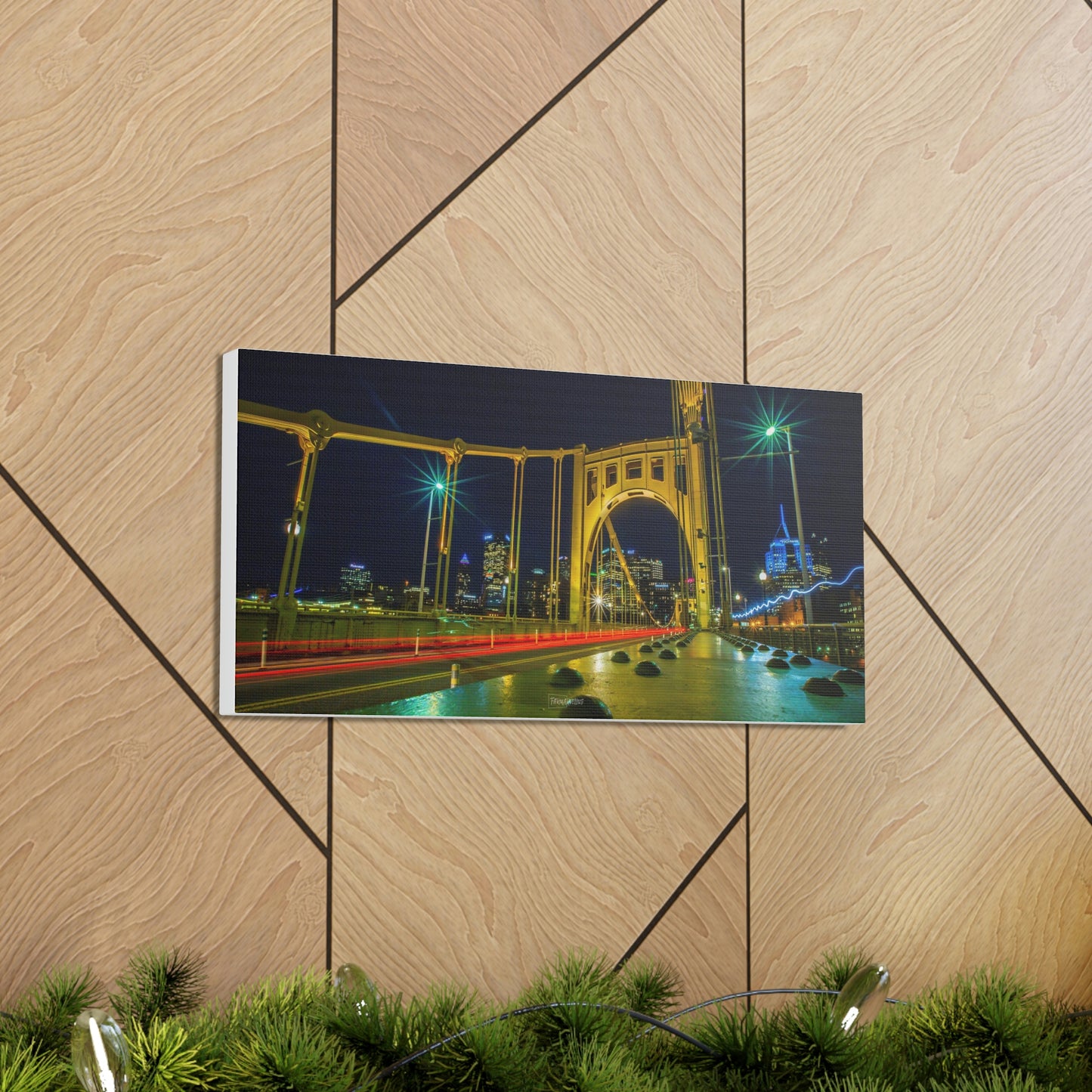 Pittsburgh - Clemente Bridge Long Exposure Classic Canvas