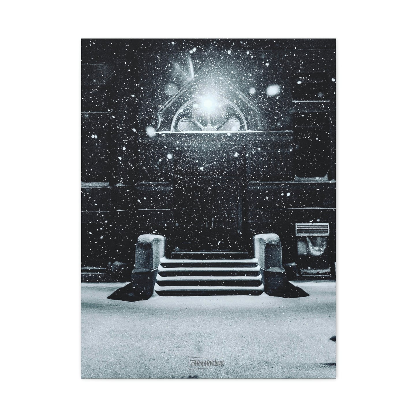 Snowy Door - Matte Canvas, Stretched, 1.25"