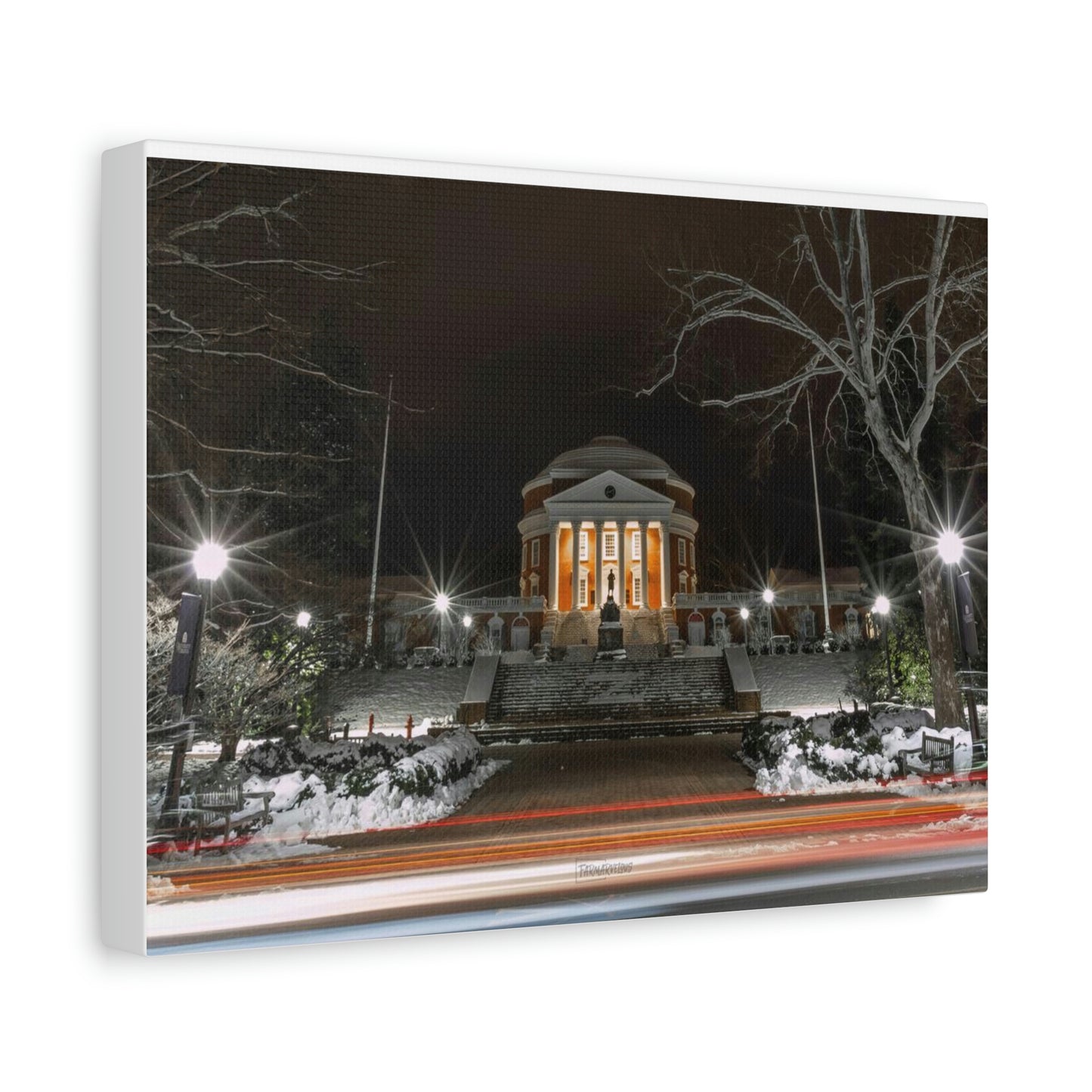 UVA Rotunda in the Snow - Matte Canvas
