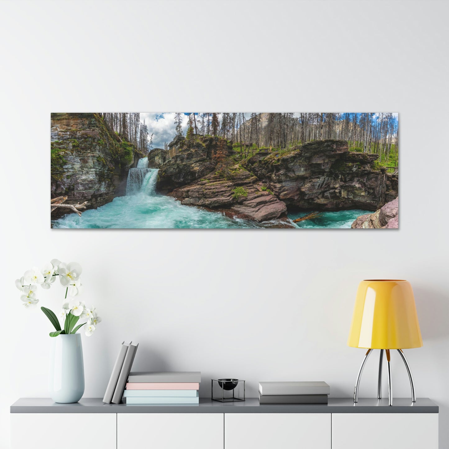 St. Mary's Falls Glacier National Park - Canvas