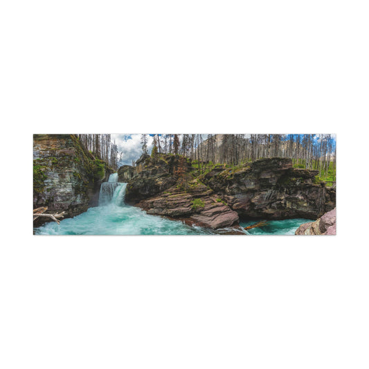 St. Mary's Falls Glacier National Park - Canvas